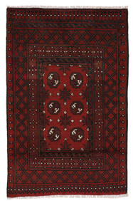 76X125 Afghan Fine Vloerkleed Oosters Zwart (Wol, Afghanistan) Carpetvista