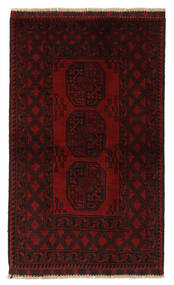 88X146 Dywan Orientalny Afgan Fine Czarny/Ciemnoczerwony (Wełna, Afganistan) Carpetvista
