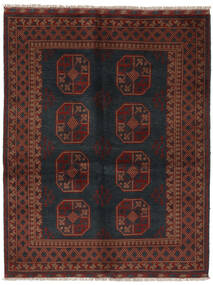 152X195 Afghan Fine Teppich Orientalischer Schwarz/Braun (Wolle, Afghanistan) Carpetvista