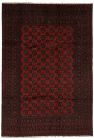 194X285 絨毯 オリエンタル アフガン Fine ブラック/ダークレッド (ウール, アフガニスタン) Carpetvista
