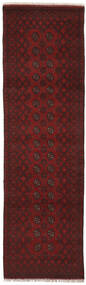  Afghan Fine Covor 80X287 Negru/Dark Red Carpetvista