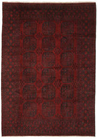 200X282 Afghan Fine Rug Oriental Black/Dark Red (Wool, Afghanistan) Carpetvista