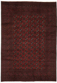 198X288 絨毯 オリエンタル アフガン Fine ブラック/ダークレッド (ウール, アフガニスタン) Carpetvista