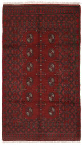 102X176 Afghan Fine Tæppe Orientalsk Sort/Mørkerød (Uld, Afghanistan) Carpetvista
