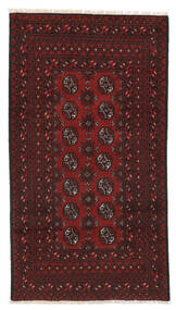  Oosters Afghan Fine Vloerkleed 101X189 Zwart/Donkerrood Wol, Afghanistan Carpetvista