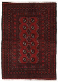 Χαλι Afghan Fine 119X177 Μαύρα/Σκούρο Κόκκινο (Μαλλί, Αφγανικά)