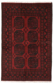 Dywan Afgan Fine 113X181 Czarny/Ciemnoczerwony (Wełna, Afganistan)