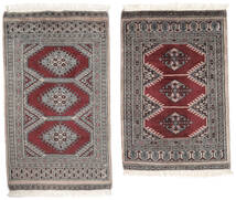 64X110 絨毯 オリエンタル パキスタン ブハラ 2Ply 茶色/ブラック (ウール, パキスタン) Carpetvista