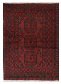  Afghan Fine Matot 102X143 Villamatto Musta/Tummanpunainen Pieni Matto Carpetvista