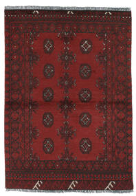  Orientalisk Afghan Fine Matta 96X139 Svart/Mörkröd Ull, Afghanistan Carpetvista