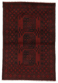  Afghan Fine Rug 94X139 Wool Black Small Carpetvista