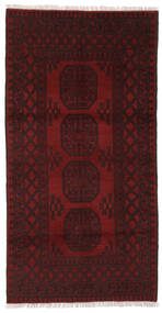  100X197 Medallion Small Afghan Fine Rug Wool, Carpetvista