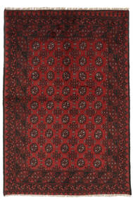Afghan Fine Teppich 148X222 Schwarz/Dunkelrot Wolle, Afghanistan Carpetvista