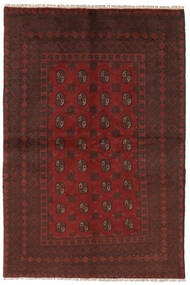 Afghan Fine Teppich 150X234 Schwarz/Dunkelrot Wolle, Afghanistan Carpetvista