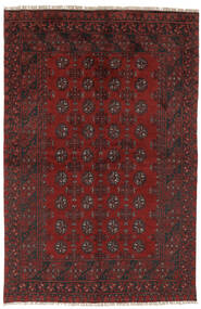  Afghan Fine Covor 148X228 Lână Negru/Dark Red Mic Carpetvista
