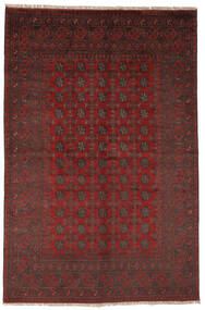 絨毯 オリエンタル アフガン Fine 156X237 ブラック/ダークレッド (ウール, アフガニスタン)