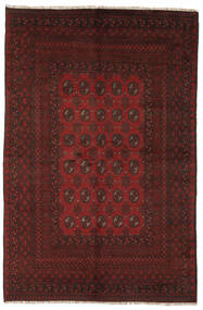 Afghan Fine Teppich 154X237 Schwarz/Dunkelrot Wolle, Afghanistan Carpetvista