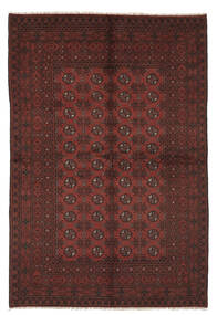 Afghan Fine Teppich 158X239 Schwarz/Dunkelrot Wolle, Afghanistan Carpetvista