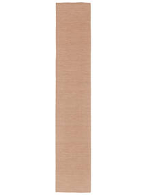  80X400 Egyszínű Kicsi Kilim Loom Szőnyeg - Terrakotta Gyapjú