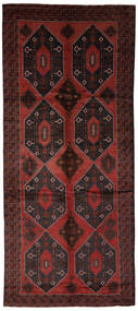 165X375 絨毯 オリエンタル バルーチ 廊下 カーペット ブラック/ダークレッド (ウール, アフガニスタン) Carpetvista