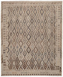 309X374 Kelim Afghan Old Stil Teppich Orientalischer Braun/Orange Großer (Wolle, Afghanistan) Carpetvista