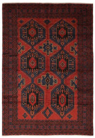  213X310 Baluch Rug Black/Dark Red Afghanistan Carpetvista