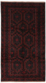 180X320 Baluch Rug Oriental Black (Wool, Afghanistan) Carpetvista