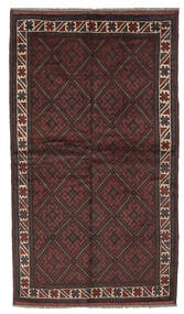 絨毯 バルーチ 130X240 ブラック/ダークレッド (ウール, アフガニスタン)