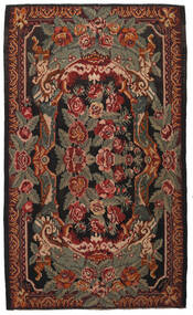  Oriental Rose Kelim Moldavia Rug 216X360 Black/Brown Wool, Moldova Carpetvista