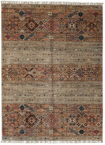154X208 Shabargan Rug Modern Brown/Black (Wool, Afghanistan) Carpetvista