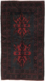 Baluch Rug Rug 131X237 Black/Dark Red Wool, Afghanistan Carpetvista