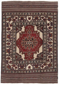 200X285 絨毯 オリエンタル キリム ゴルバリヤスタ ブラック/茶色 (ウール, アフガニスタン) Carpetvista