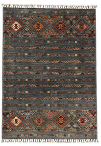 絨毯 Shabargan 87X121 ブラック/茶色 (ウール, アフガニスタン)