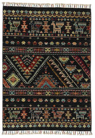 86X119 Alfombra Shabargan Moderna Negro/Amarillo Oscuro (Lana, Afganistán) Carpetvista
