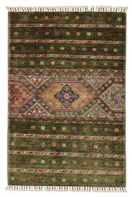 絨毯 Shabargan 83X121 ブラック/茶色 (ウール, アフガニスタン)