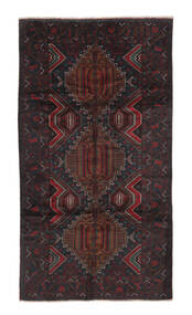 155X290 絨毯 オリエンタル バルーチ 廊下 カーペット ブラック/ダークレッド (ウール, アフガニスタン) Carpetvista