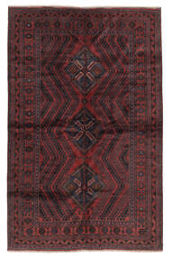 絨毯 オリエンタル バルーチ 127X255 廊下 カーペット ブラック/ダークレッド (ウール, アフガニスタン)