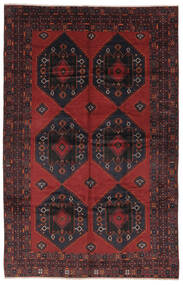 215X336 絨毯 オリエンタル バルーチ ブラック/ダークレッド (ウール, アフガニスタン) Carpetvista