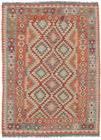Koberec Orientální Kelim Afghán Old Style 150X203 Hnědá/Tmavě Červená (Vlna, Afghánistán)