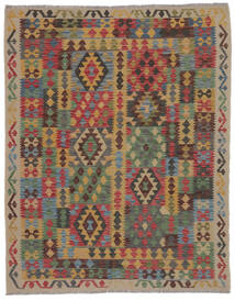 150X195 Tappeto Kilim Afghan Old Style Orientale Marrone/Rosso Scuro (Lana, Afghanistan) Carpetvista