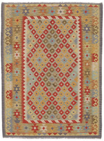  Kelim Afghan Old Style Matot 148X197 Ruskea/Tummanpunainen Carpetvista