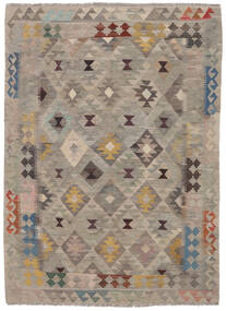  Oriental Kilim Afghan Old Style Rug 145X203 Brown/Orange Wool, Afghanistan Carpetvista