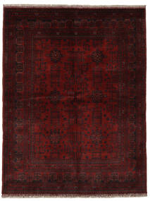  Orientalsk Afghan Khal Mohammadi Tæppe 151X195 Sort/Mørkerød Uld, Afghanistan Carpetvista