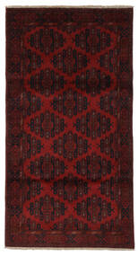 Afghan Khal Mohammadi Teppich 102X196 Schwarz/Dunkelrot Wolle, Afghanistan Carpetvista