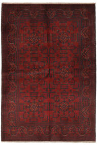125X185 Dywan Afgan Khal Mohammadi Orientalny Czarny/Ciemnoczerwony (Wełna, Afganistan) Carpetvista
