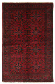 129X201 絨毯 アフガン Khal Mohammadi オリエンタル ブラック/ダークレッド (ウール, アフガニスタン) Carpetvista
