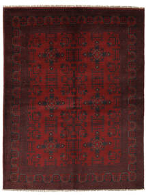 150X201 Χαλι Afghan Khal Mohammadi Ανατολής Μαύρα/Σκούρο Κόκκινο (Μαλλί, Αφγανικά) Carpetvista