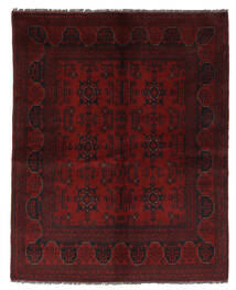 153X190 Χαλι Ανατολής Afghan Khal Mohammadi Μαύρα/Σκούρο Κόκκινο (Μαλλί, Αφγανικά) Carpetvista
