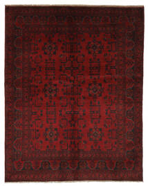 156X202 絨毯 オリエンタル アフガン Khal Mohammadi ブラック/ダークレッド (ウール, アフガニスタン) Carpetvista