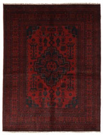 150X200 Tappeto Orientale Afghan Khal Mohammadi Nero/Rosso Scuro (Lana, Afghanistan) Carpetvista